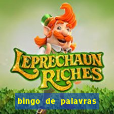 bingo de palavras 3 ano